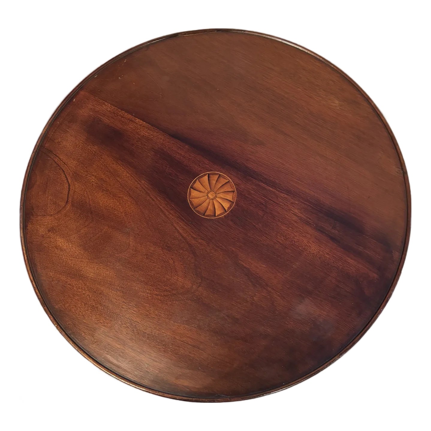 Early 20th Century Tilt Top Table With Center Inlay | Chairish