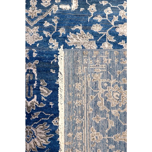 Pasargad Home Transitional Blue Area Rug-9' 0" X 11'10" For Sale - Image 9 of 12