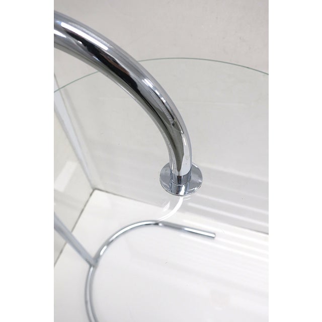 Chrome Chrome and Glass Side Drinks Table Tord Björklund, Circa 1970s 1980s For Sale - Image 8 of 12
