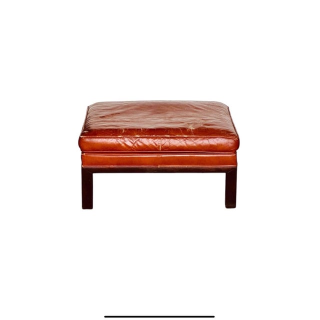 Edward Wormley for Dunbar Leather Ottomans Model 5314, 1960 For Sale In Chicago - Image 6 of 9