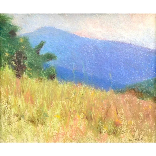 Larry Horowitz, Large Pastel Landscape Purple Mountains Landscape American Modernist Painting, 1988 For Sale - Image 9 of 16