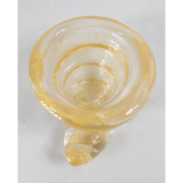Mid 20th Century Mid-Century Italian Murano Glass Cornucopia Ashtray by Barovier & Toso For Sale - Image 5 of 7