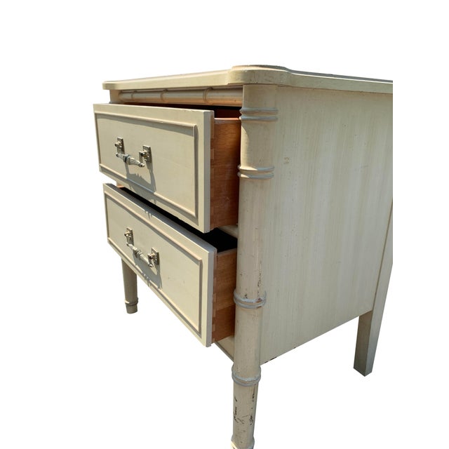 Henry Link Coastal Style White Cream Nightstand Chairish