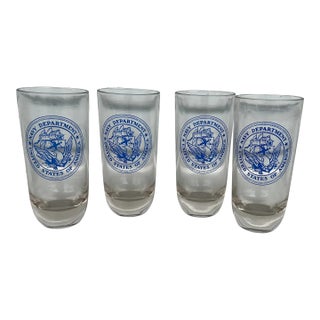 Vintage Military Navy Beverage Glasses- Set of 4 For Sale