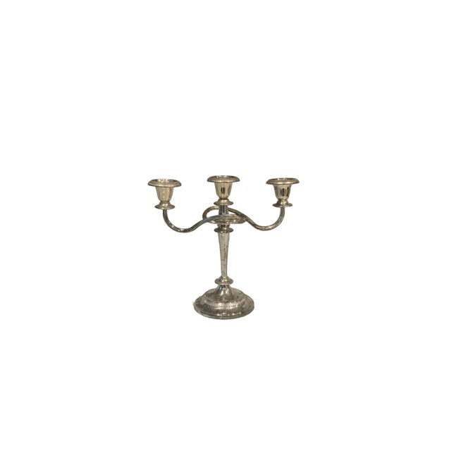 Silver Mid 20th Century Silver Plate Twist Arm Candelabra For Sale - Image 8 of 8
