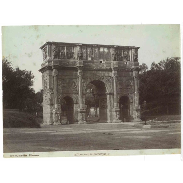 Arch of Constantine is a vintage print in salt silver realized by Ludovico Tuminello in the early 20th Century. Titled on...