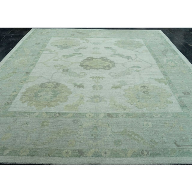 Early 21st Century Turkish Oushak Rug 10' x 11'3" #19264 For Sale - Image 5 of 8