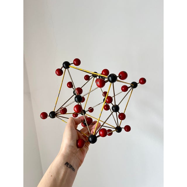 Vintage Czech Carbon Dioxide Molecular Model in Bakelite and Metal Wire, 1950s For Sale - Image 6 of 10