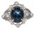 4 Star Sapphire Ring With Earth Mined Diamonds Accents: Solid 14k Gold, Size 6.75 For Sale