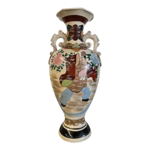 19th Century Japanese Moriage Handled Floor Vase