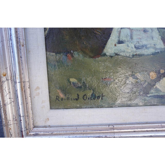 Coastal Mid 20th Century Abstract Coastal Painting From Private Collection, Oil on Canvas, Framed For Sale - Image 3 of 6