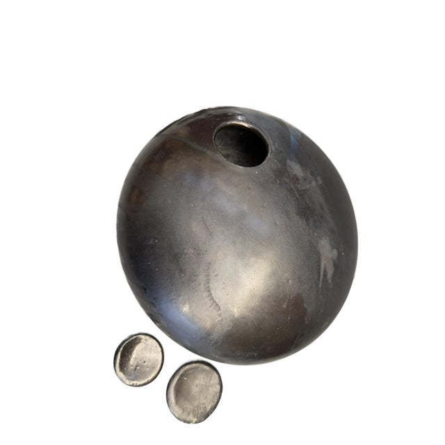 Modern Handmade Stoneware Pot for Ikebana For Sale - Image 3 of 8