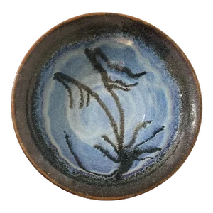 Vintage Late 20th Century Painted Terra Cotta Bowl