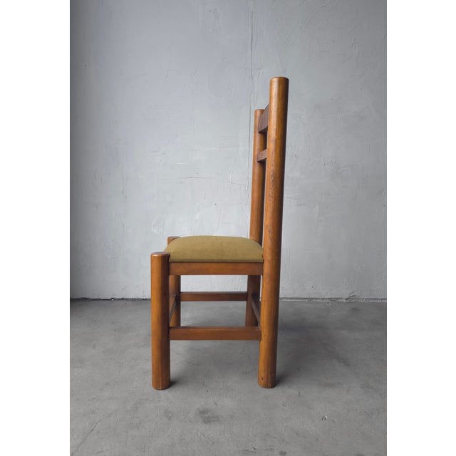 Vintage 1970s Minimalist Solid Pine Dining Chairs - Set of 8 For Sale - Image 9 of 10