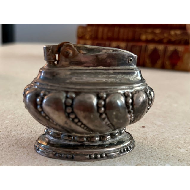 American Early 20th Century American Silver Plate Art Deco Table Lighter by Ronson Crown For Sale - Image 3 of 5