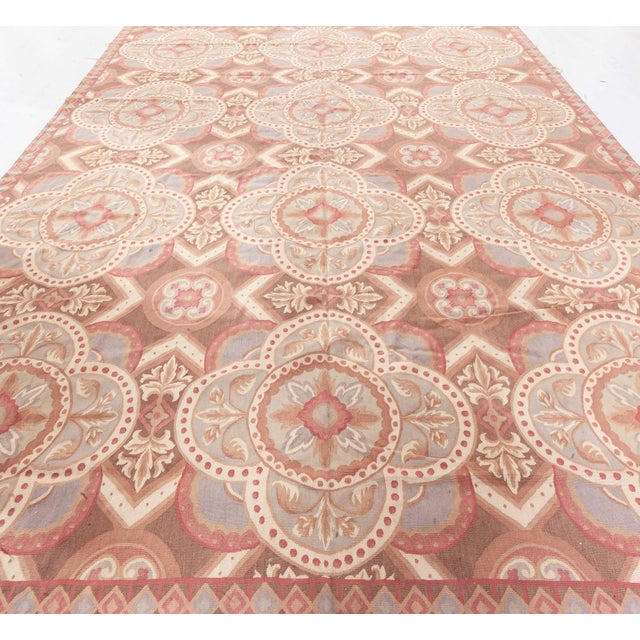 Modern Traditional Inspired Aubusson Rug by Doris Leslie Blau For Sale - Image 3 of 9