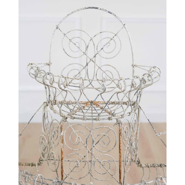English Mid-20th Century Semi-Circular Wirework Plant Stand For Sale In Atlanta - Image 6 of 11