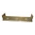 English Brass Small Curved Fireplace Fender With Oval Emblems For Sale