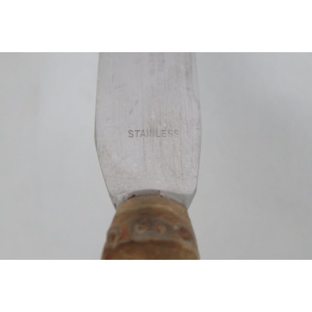 Mid-Century Modern Ed Wusthof Dreizackwerk Solingen Germany 6pc Knives Bamboo Stainless Steel 5099b For Sale - Image 3 of 12