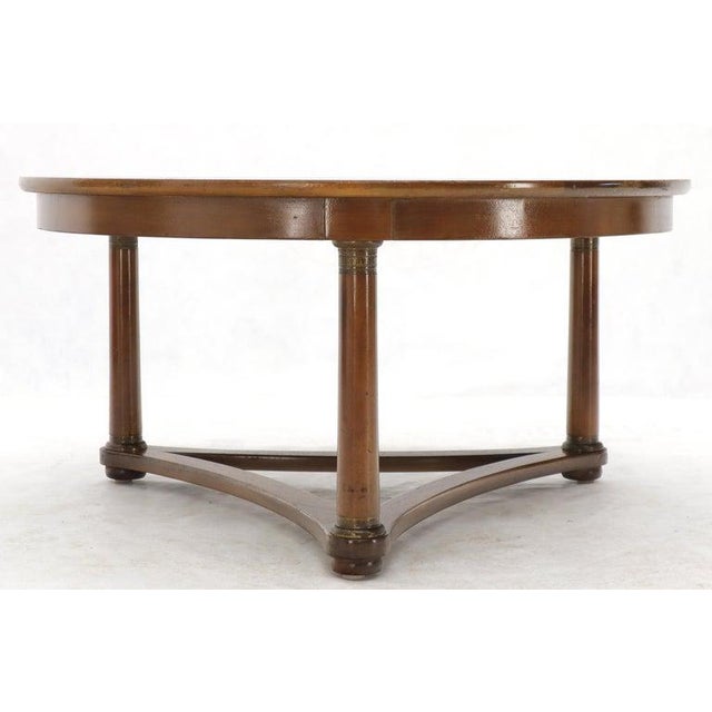 Round Rosewood Neoclassical Rosewood Banded Top Coffee Center Table