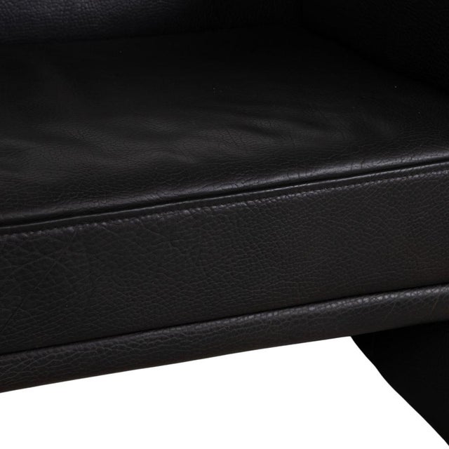 Visavis Leather Chaise Lounge Couch in Black from Brühl For Sale - Image 4 of 10