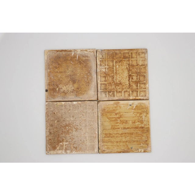 1900s Geometric Antique Tiles, Set of Four, Portuguese For Sale - Image 12 of 12