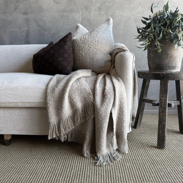 Woven in Belgium using traditional weaving techniques, Winters features a combination of smooth Belgian Linen and woolly...