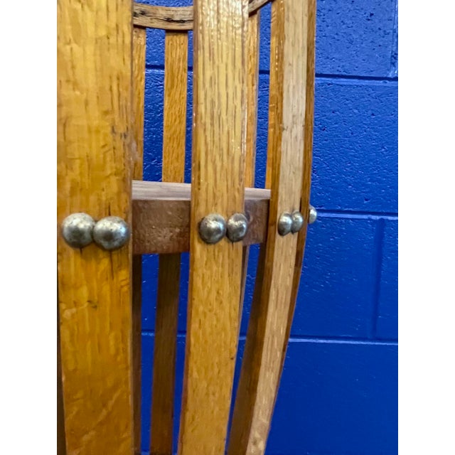 Vintage Mid-Century Modern Slatted Plant Stand For Sale In Atlanta - Image 6 of 6