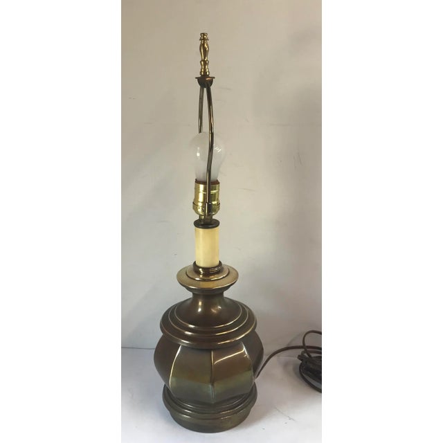 Vintage Tell City Brass Table Lamp For Sale - Image 4 of 9