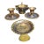 Museum-Grade Kabbalistic Assemblage: 18thC Inscribed Healing Mortar, Agla Amulet Tray & Travel Shabbat Candlesticks For Sale