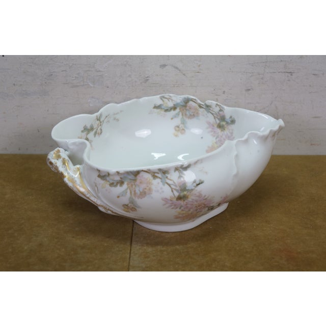27pc Antique Haviland Limoges Porcelain Chrysanthemums Serving Dinner China For Sale - Image 6 of 17