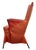 Mid-Century Modern Vintage Orange Leather Skirt Chair by Gerard Van Der Berg, 1980s For Sale - Image 3 of 12