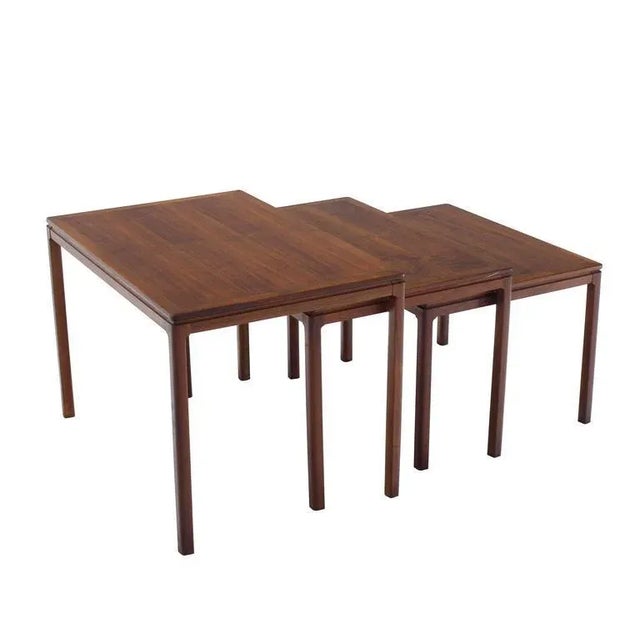 Vintage Mid Century Dux Teak Nesting Tables- Set of 3 For Sale - Image 9 of 9