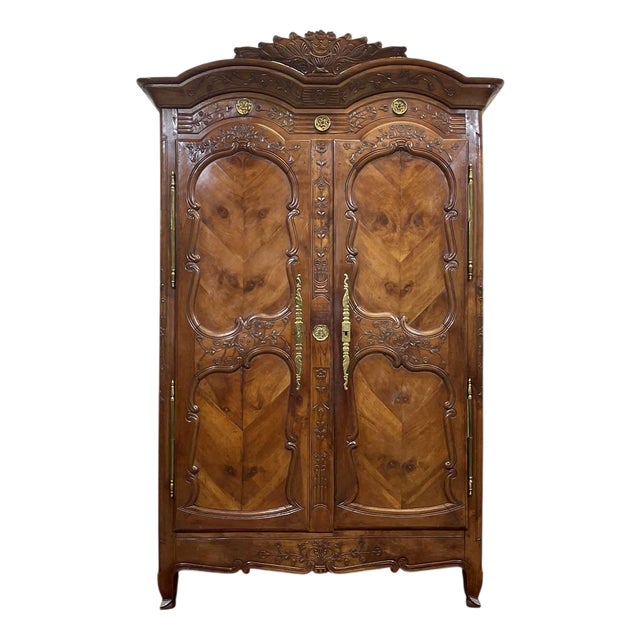 19th Century Rennes Wardrobe in Cherry Wood from Louis Boutin For Sale
