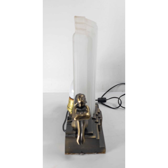Frankart Mid-Century Art Deco Style Table Lamp by Sarsaparilla After FrankArt For Sale - Image 4 of 11