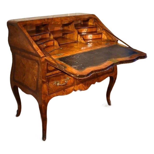 French Louis XV Burlwood 18th Century Secretaire For Sale