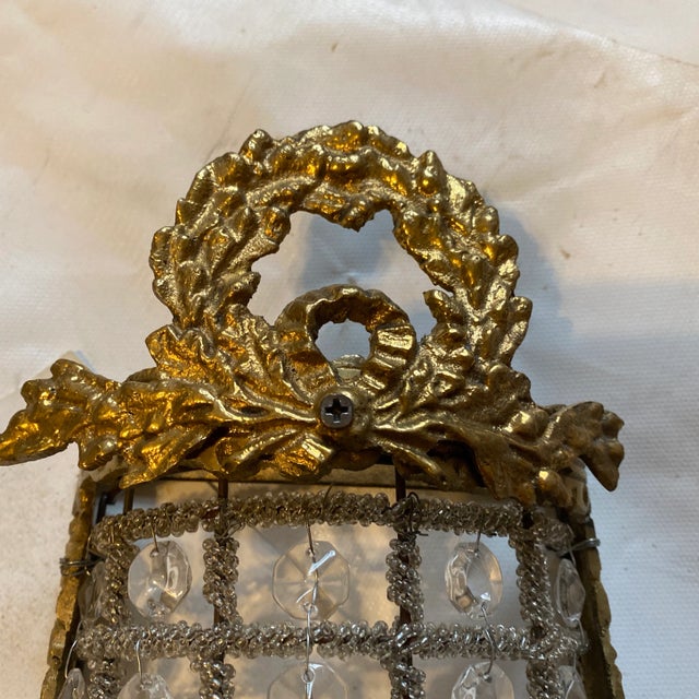 1970s French Hollywood Regency Brass Sconce For Sale - Image 9 of 10