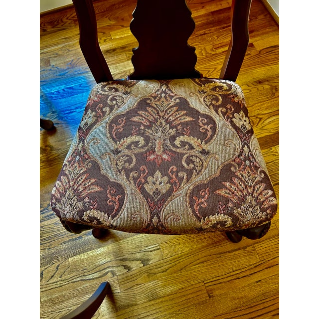 Thomasville 1980s Thomasville Attributed Fine Mahogany Collection Set of 6 Dining Chairs For Sale - Image 4 of 5