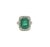 Green 8.20 Ct Gia Certified Natural Zambian Emerald & Diamond Ring Size 6.5 For Sale - Image 8 of 9