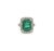 Green 9.84 Ct Gia Certified Natural Zambian Emerald & Diamond Ring Size 6.5 For Sale - Image 8 of 9