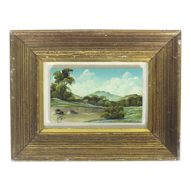 Vintage Framed Landscape Painting For Sale
