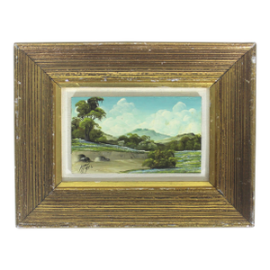 Vintage Framed Landscape Painting