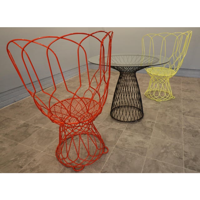 Canary Yellow Emu Re-Trouve Arm Chairs and Table by Patricia Urquiola For Sale - Image 8 of 16