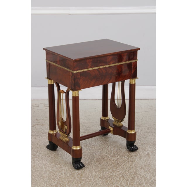 Pair of Kindel Masterworks Winterthur Empire Mahogany Nightstands For Sale - Image 15 of 18