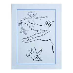 1990 Andy Warhol Colouring Book - Alligator (Matted)