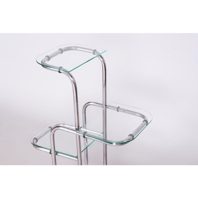 Czech Bauhaus Chrome-Plated Steel Etagere, 1930s For Sale - Image 4 of 7