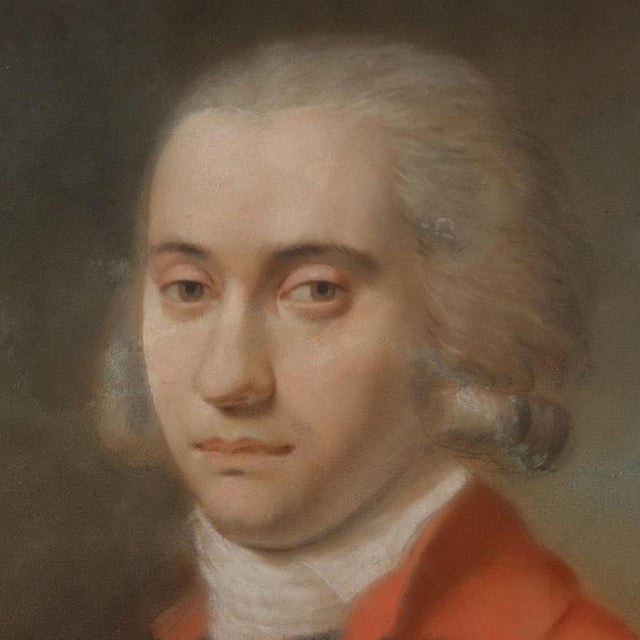 Male Portrait, Pastel on Cardboard, Framed For Sale - Image 3 of 9