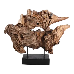 Table Top Organic Teak Sculpture- 31" Inch Tall