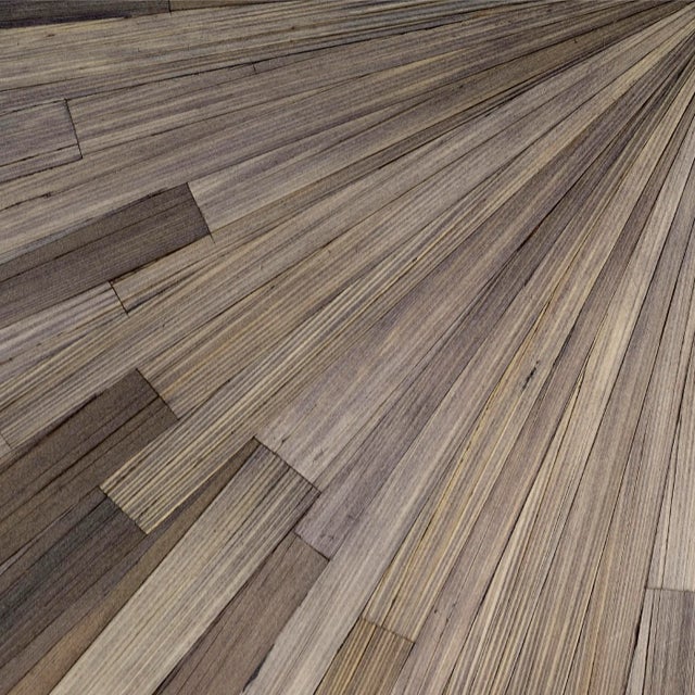 Jamie Young Jamie Young Palm Marquetry Tray in Grey Straw For Sale - Image 4 of 6