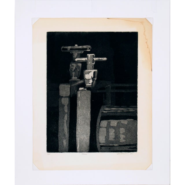 Abstract "Press" - Artist's Proof Etching in Ink on Paper by Doris Warner For Sale - Image 3 of 7